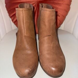Clarks Brown Leather Heeled Boots